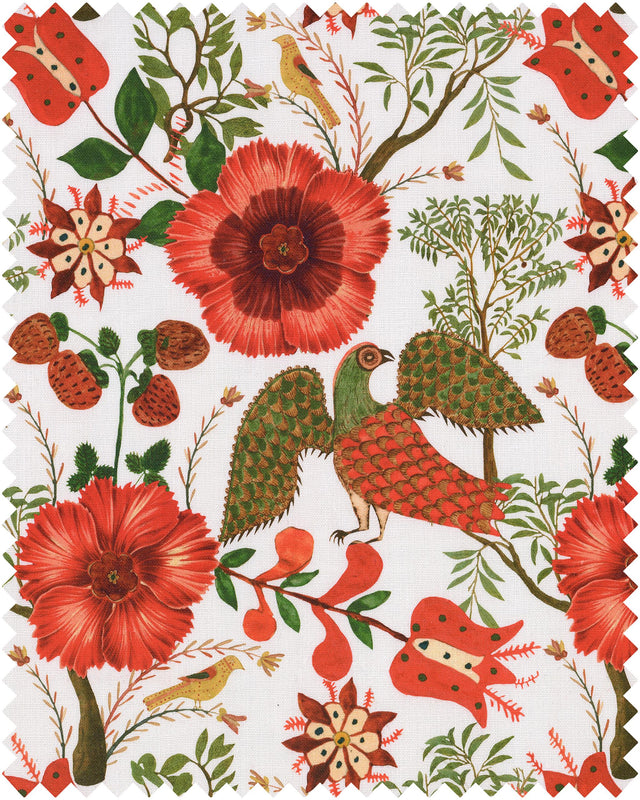 MindTheGap SZEKELY FOLK Natural linen Fabric
