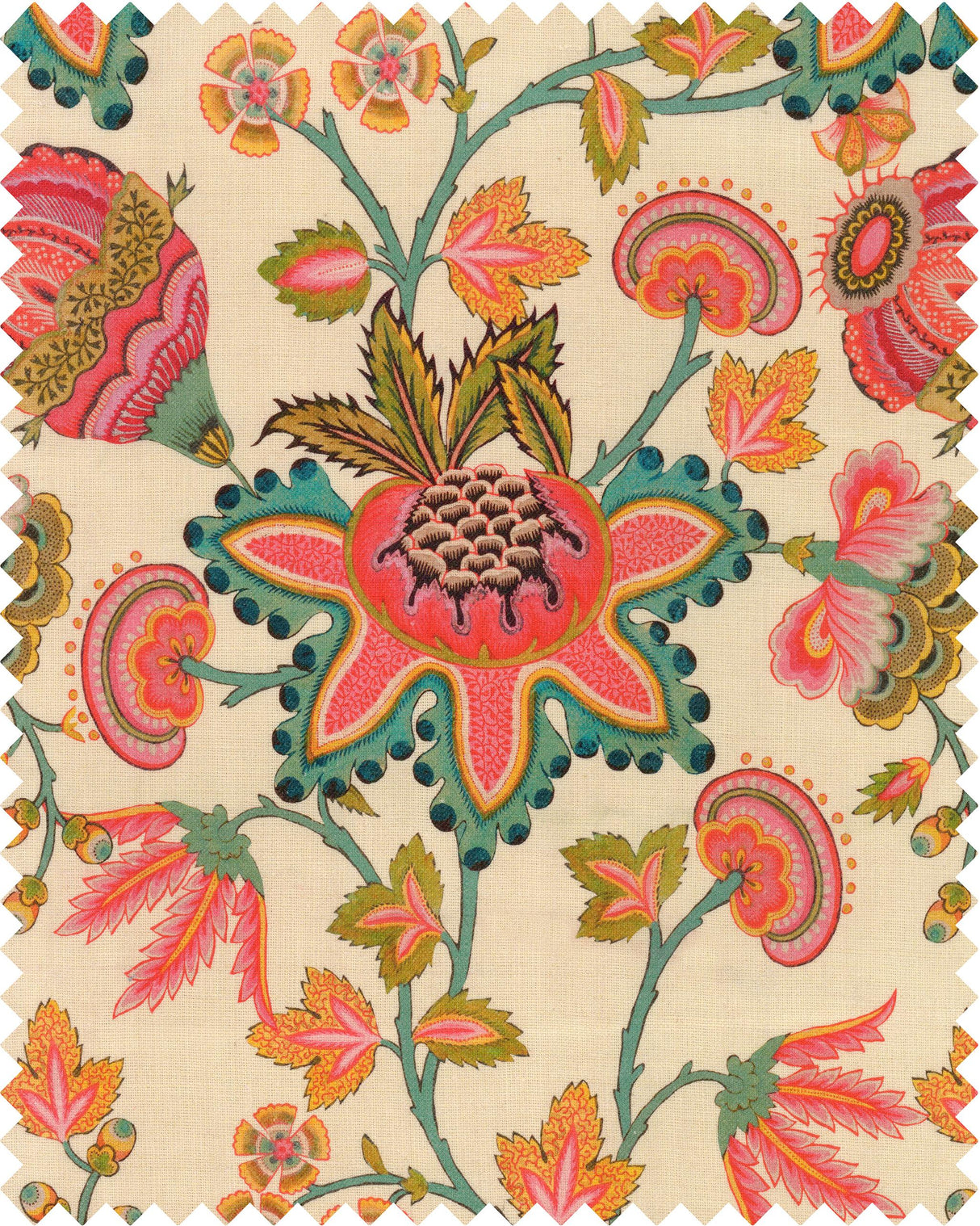 MindTheGap MIDSUMMER FLORAL Natural linen Fabric