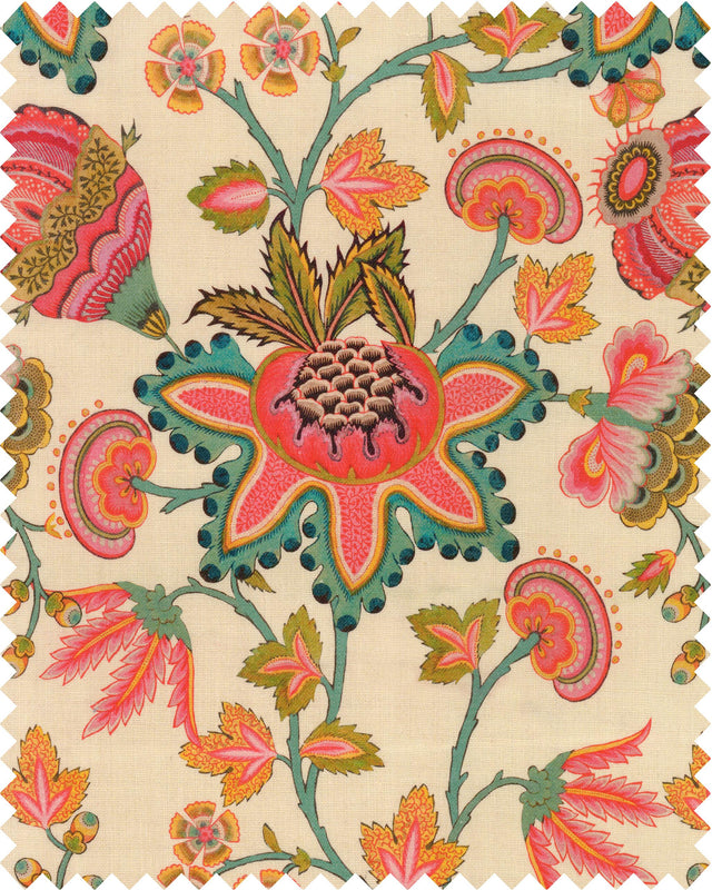 MindTheGap MIDSUMMER FLORAL Natural linen Fabric