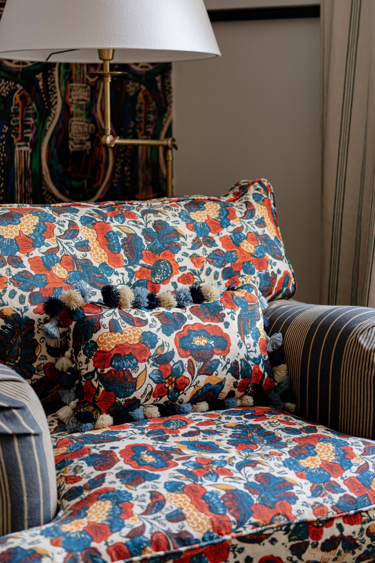 MindTheGap REMONDINI FLORAL Natural linen Fabric