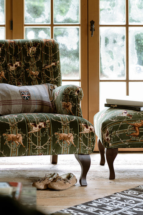 MindTheGap MOUNTAIN DOGS Cypress Green Velvet Fabric