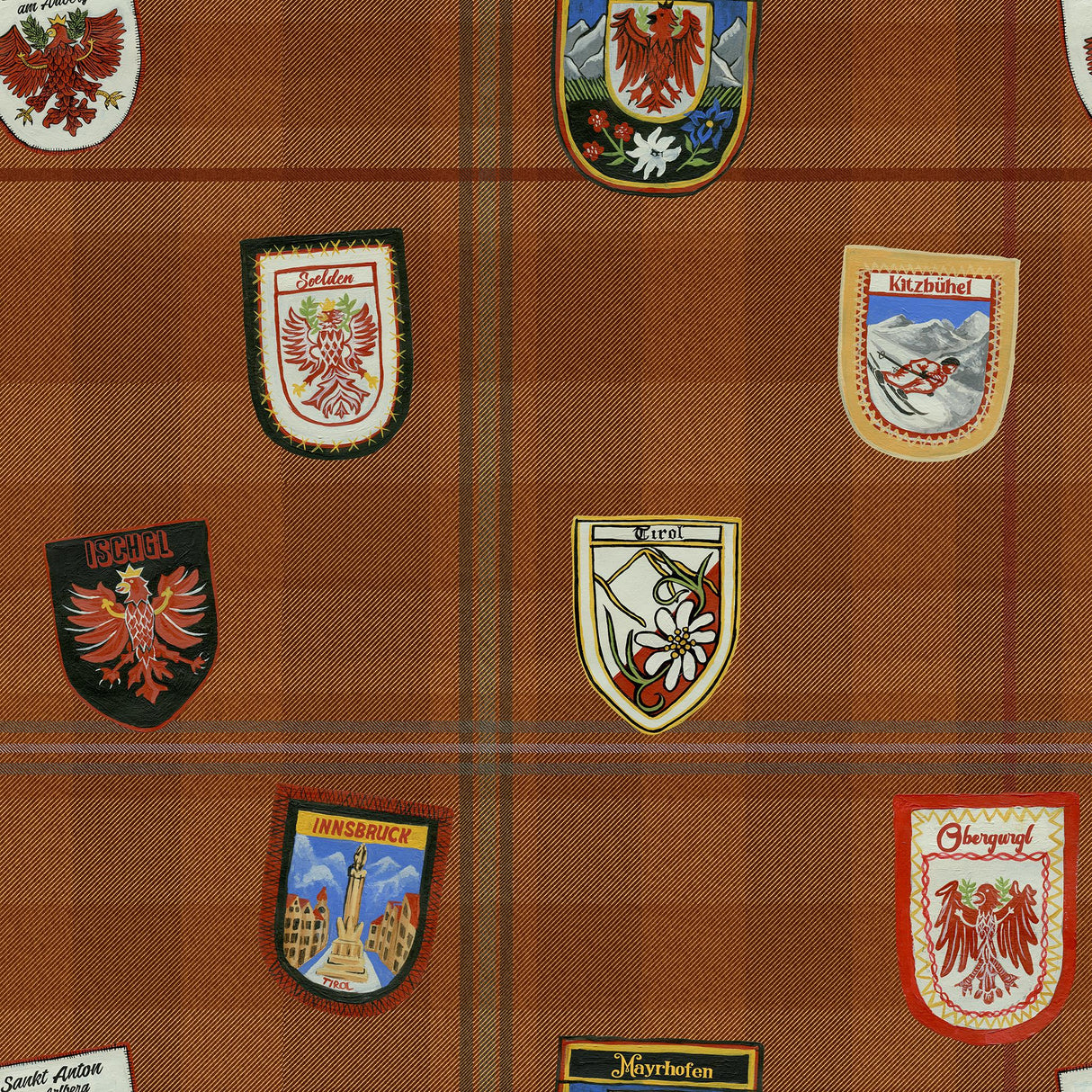 MindTheGap ALPBACH Burnt Orange TYROL Wallpaper