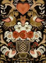 MindTheGap GOLDENE HENNE Anthracite TYROL Wallpaper