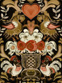 MindTheGap GOLDENE HENNE Anthracite TYROL Wallpaper
