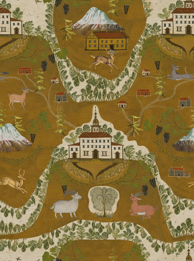 MindTheGap GALTR OF TYROL Amber Gold TYROL Wallpaper