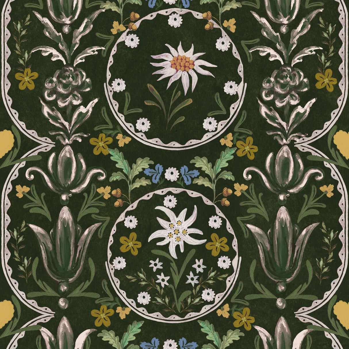 MindTheGap EDELWEISS Cypress Green TYROL Wallpaper