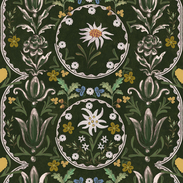 MindTheGap EDELWEISS Cypress Green TYROL Wallpaper