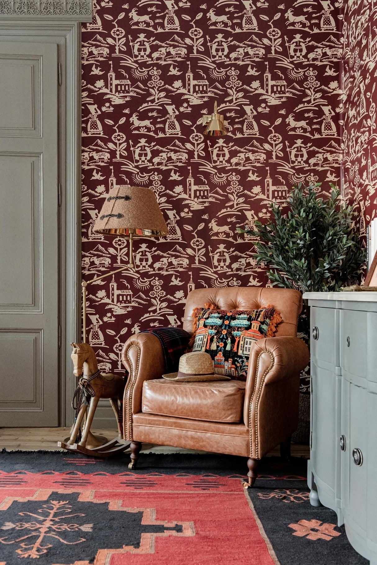 MindTheGap BRIXEN Maroon TYROL Wallpaper