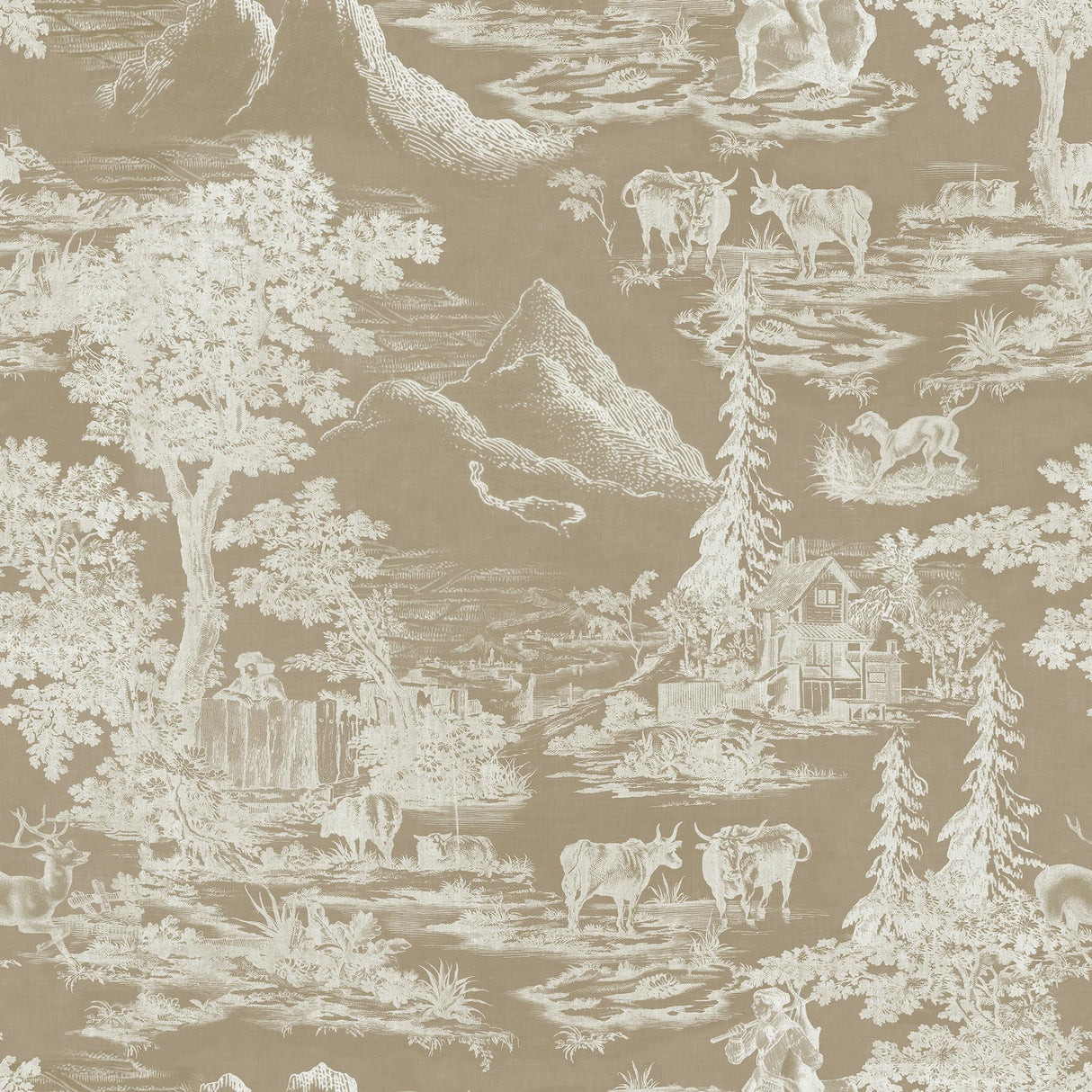MindTheGap TOILE DU TYROL Taupe TYROL Wallpaper