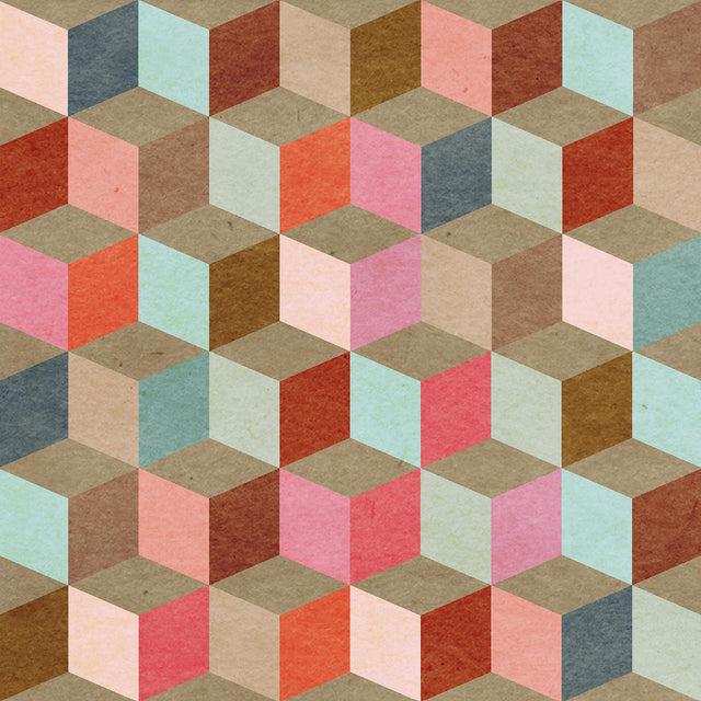 MindTheGap COLOURED GEOMETRY PATTERN Wallpaper