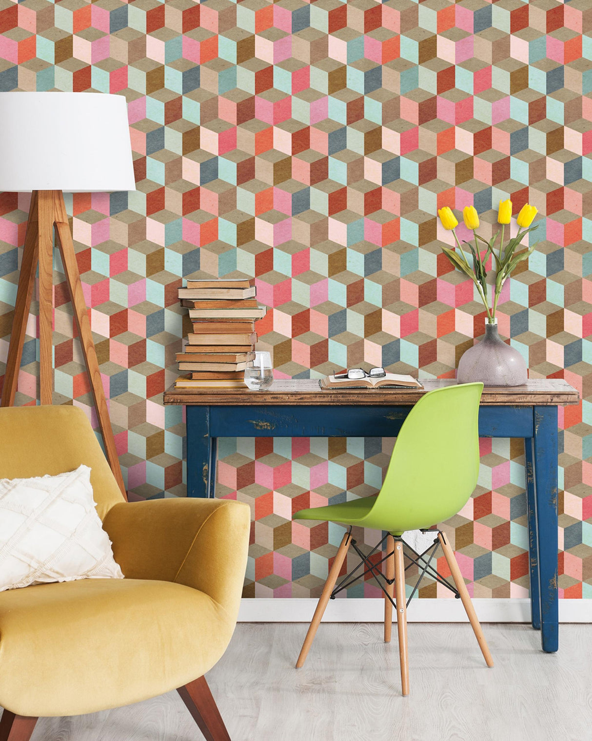 MindTheGap COLOURED GEOMETRY PATTERN Wallpaper