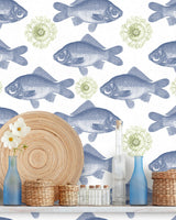 MindTheGap FISH BLUE SEASIDE Wallpaper