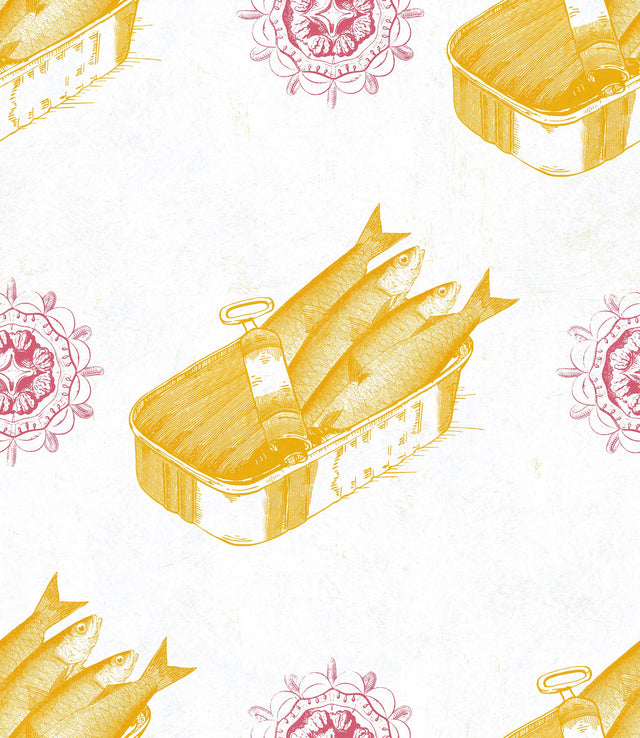 MindTheGap SARDINES YELLOW SEASIDE Wallpaper