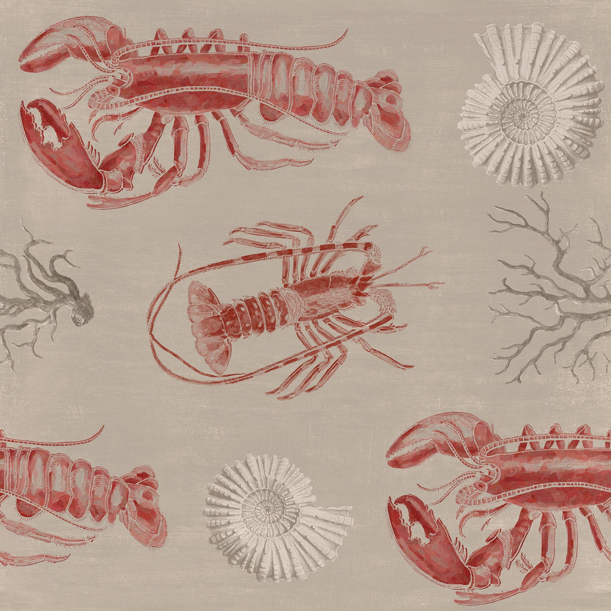 MindTheGap LOBSTER TAUPE SEASIDE Wallpaper