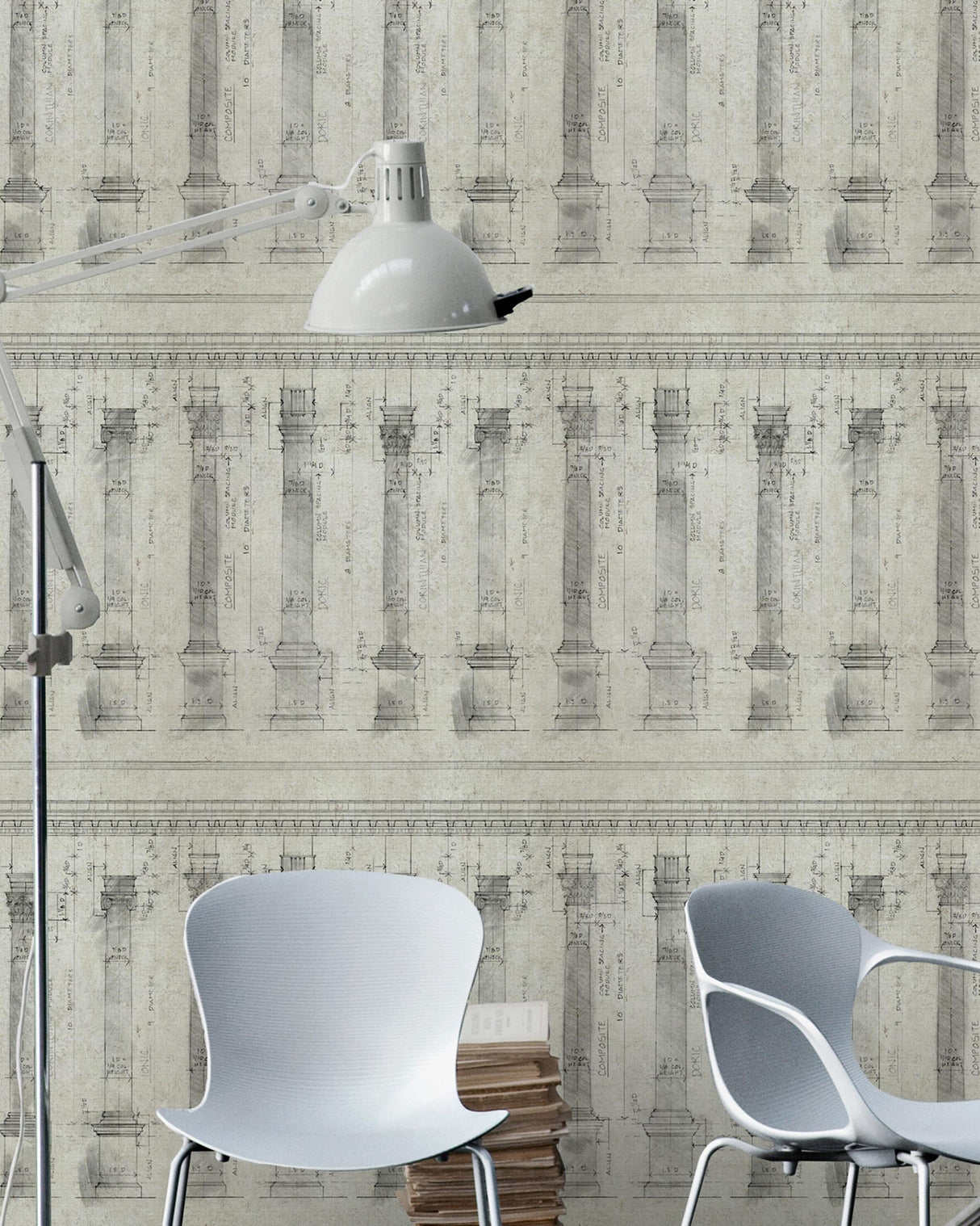 MindTheGap COLONNADE SAND ARCHITECTURAL Wallpaper