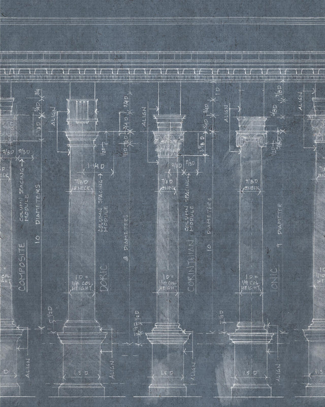 MindTheGap COLONNADE BLUE ARCHITECTURAL Wallpaper