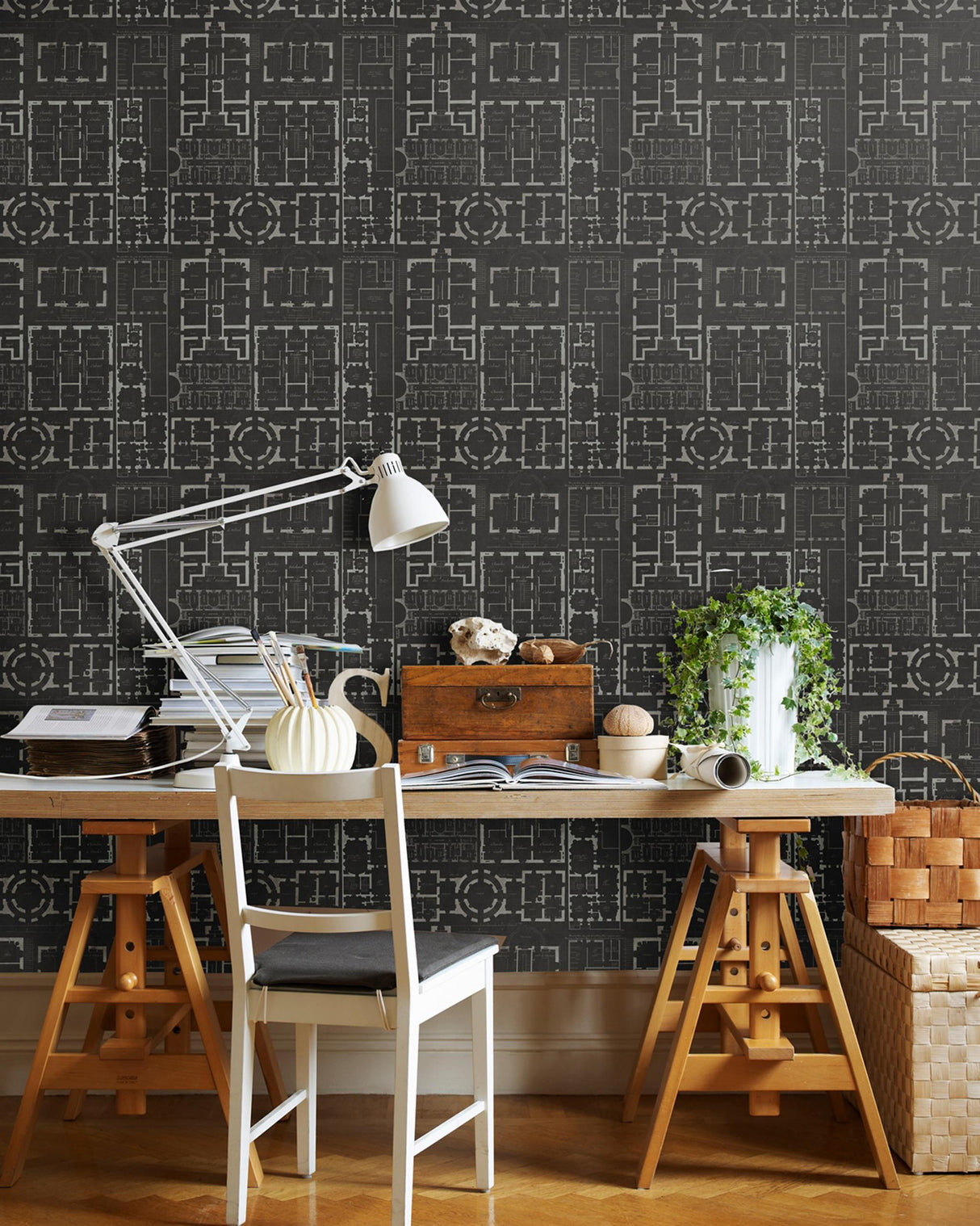 MindTheGap CHATEAU ANTHRACITE ARCHITECTURAL Wallpaper