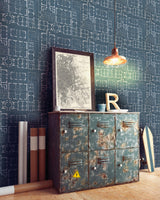 MindTheGap CHATEAU BLUE ARCHITECTURAL Wallpaper