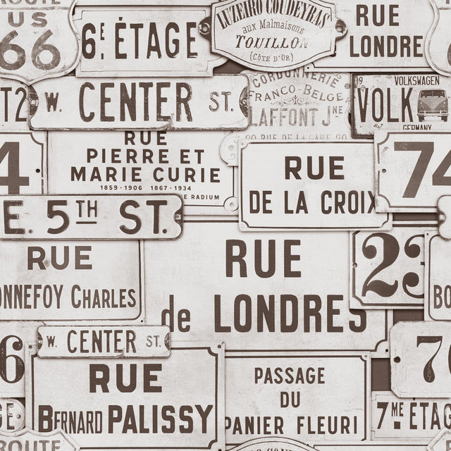 MindTheGap STREET SIGNS BROWN URBAN Wallpaper