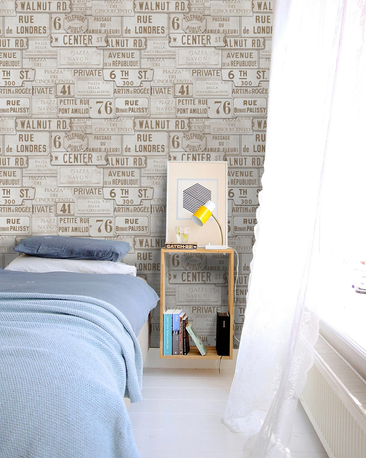 MindTheGap VINTAGE SIGNS TAUPE URBAN Wallpaper