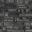MindTheGap VINTAGE SIGNS ANTHRACITE URBAN Wallpaper