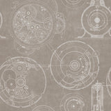 MindTheGap HORLOGERIE TAUPE VINTAGE SCIENCE Wallpaper