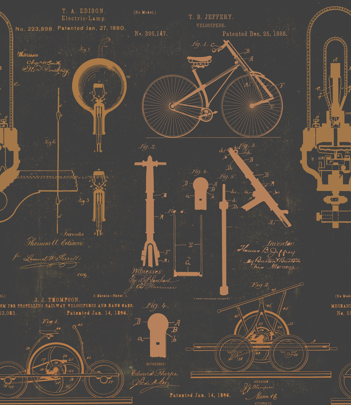 MindTheGap PATENTS VINTAGE SCIENCE Wallpaper