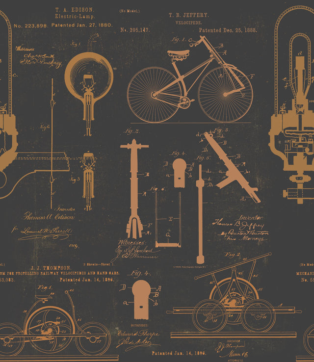 MindTheGap PATENTS VINTAGE SCIENCE Wallpaper