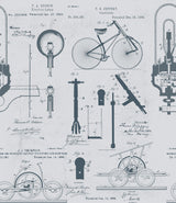 MindTheGap PATENTS GRAY VINTAGE SCIENCE Wallpaper