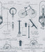 MindTheGap PATENTS GRAY VINTAGE SCIENCE Wallpaper