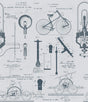 MindTheGap PATENTS GRAY VINTAGE SCIENCE Wallpaper
