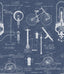 MindTheGap PATENTS BLUE VINTAGE SCIENCE Wallpaper