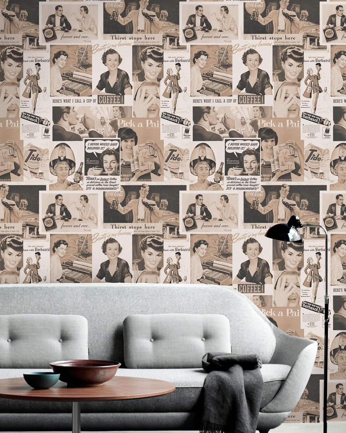MindTheGap RETRO ADS SEPIA RETRO Wallpaper