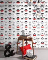 MindTheGap MOUSTACHE AND LIPS CONTEMPORARY Wallpaper
