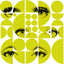 MindTheGap EYES AND CIRCLES LIME CONTEMPORARY Wallpaper