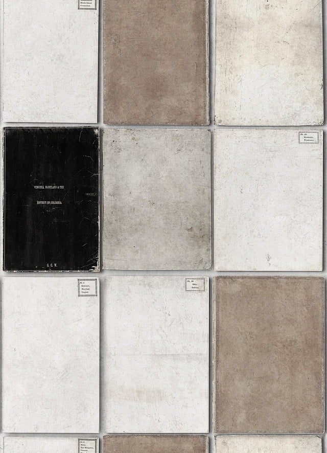 MindTheGap BOOK COVERS NEUTRAL VINTAGE Wallpaper
