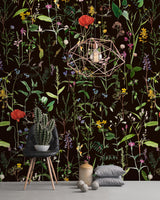 MindTheGap AQUAFLEUR ANTHRACITE The Florist Wallpaper