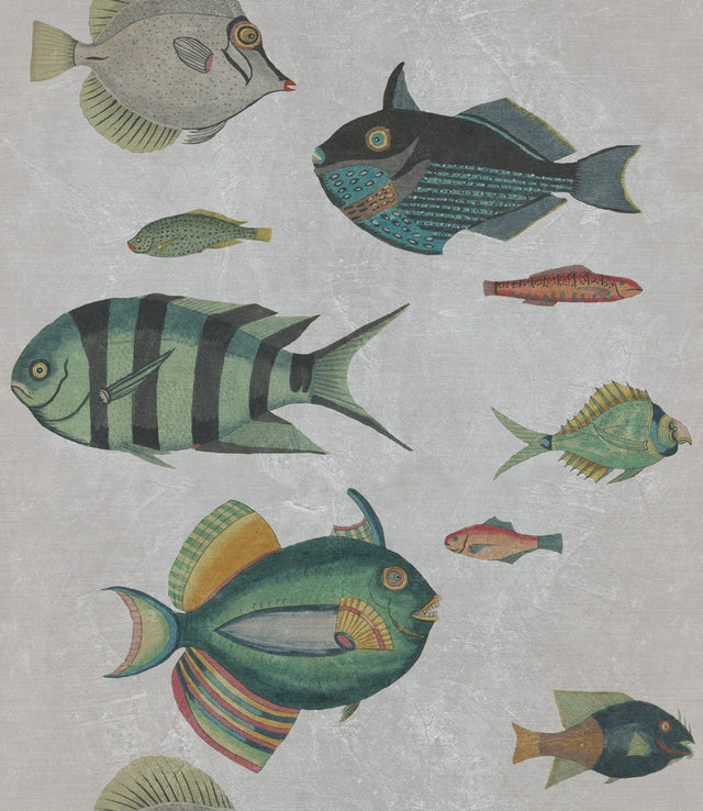 MindTheGap POISSONS GREY Mediterraneo Wallpaper