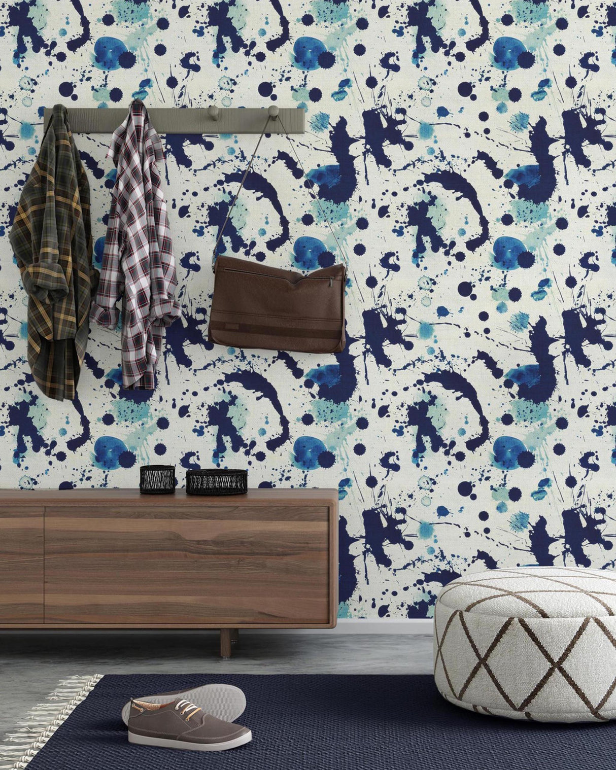 MindTheGap SPLATTERS Dutch Blauw Wallpaper