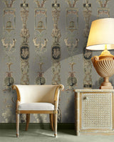 MindTheGap PILASTERS GREY The World of Antiquity Wallpaper