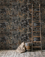 MindTheGap CAMO BROWN Fabric Obssesion Wallpaper