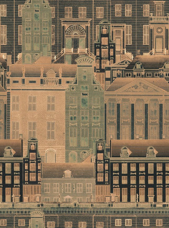 MindTheGap AMSTERDAM ORANGE Histoire de L'architecture Wallpaper