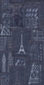 MindTheGap GRAND EIFFEL BLUE Histoire de L'architecture Wallpaper