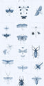 MindTheGap ENTOMOLOGY BLUE The Antiquarian Wallpaper