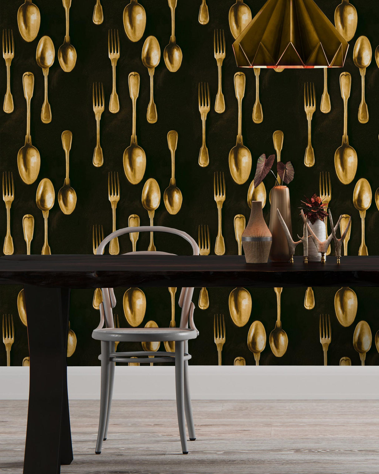 MindTheGap CUTLERY BRASS The Antiquarian Wallpaper