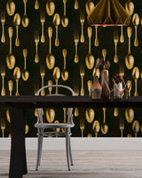 MindTheGap CUTLERY BRASS The Antiquarian Wallpaper