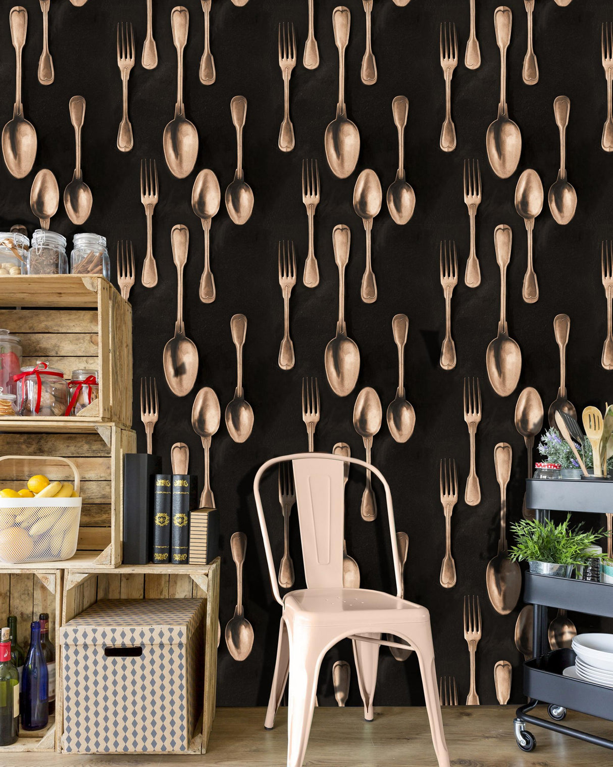 MindTheGap CUTLERY COPPER The Antiquarian Wallpaper