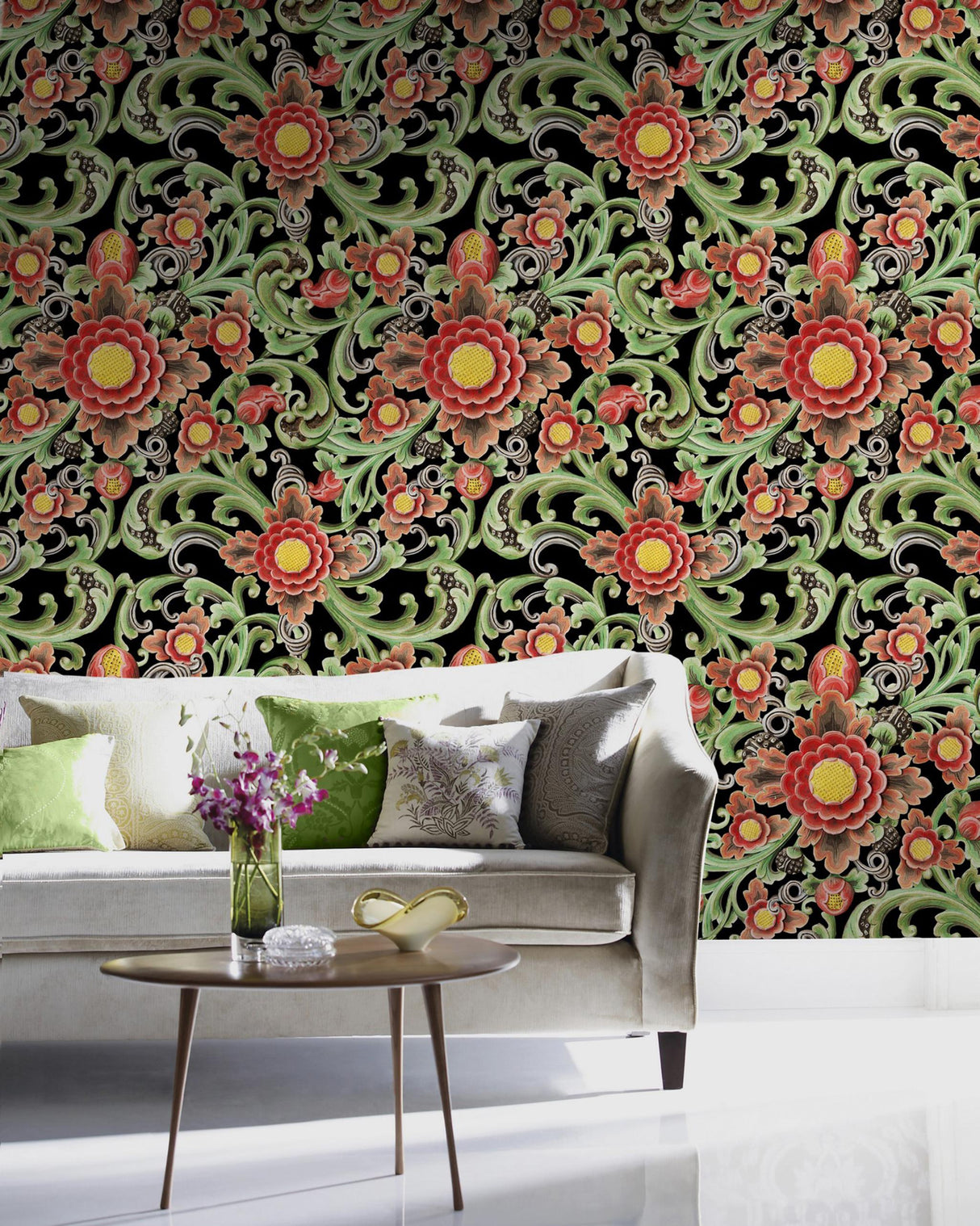 MindTheGap FLORAL PAINTING The Mysterious Traveler Wallpaper
