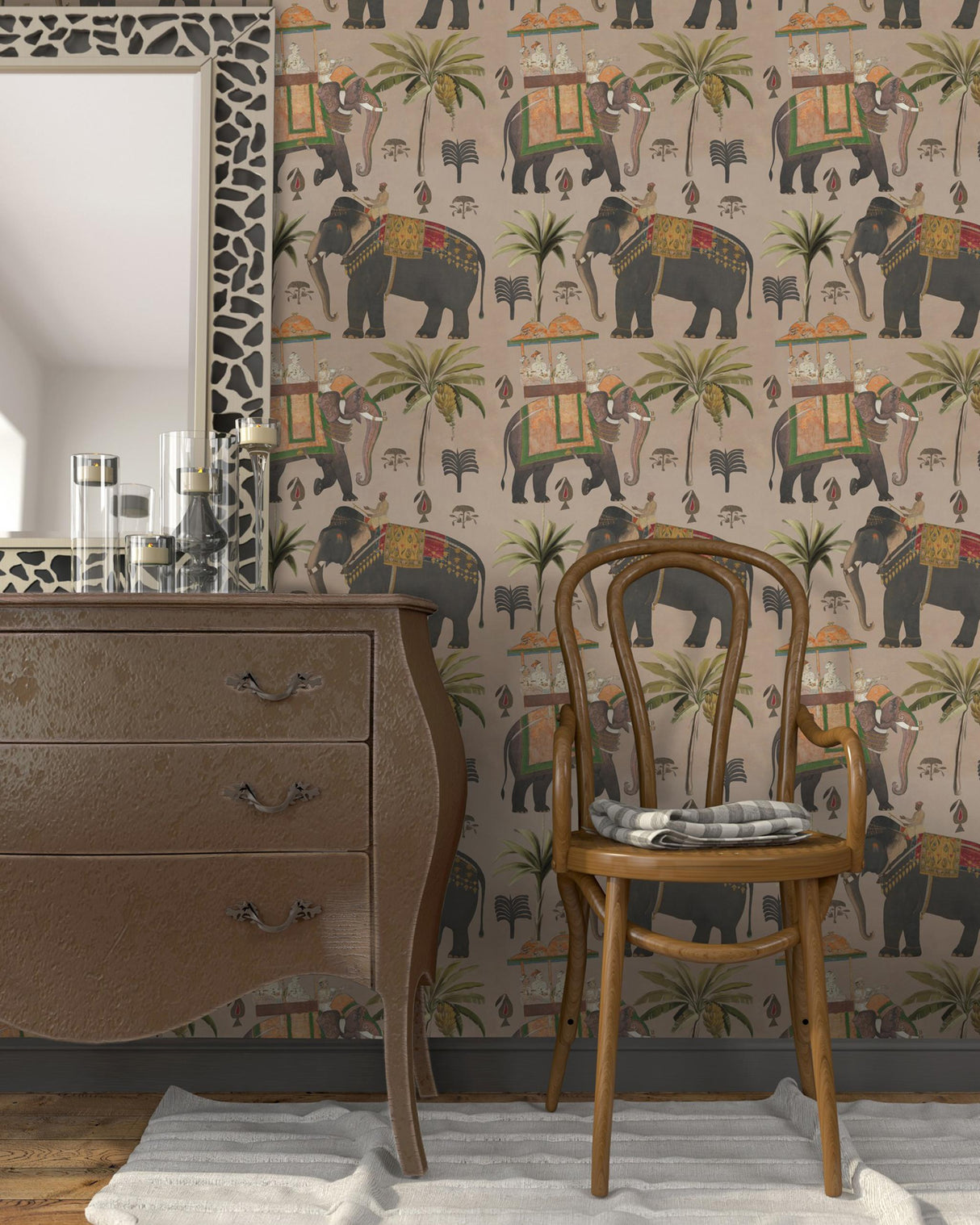 MindTheGap THE PROCESSION TAUPE The Mysterious Traveler Wallpaper