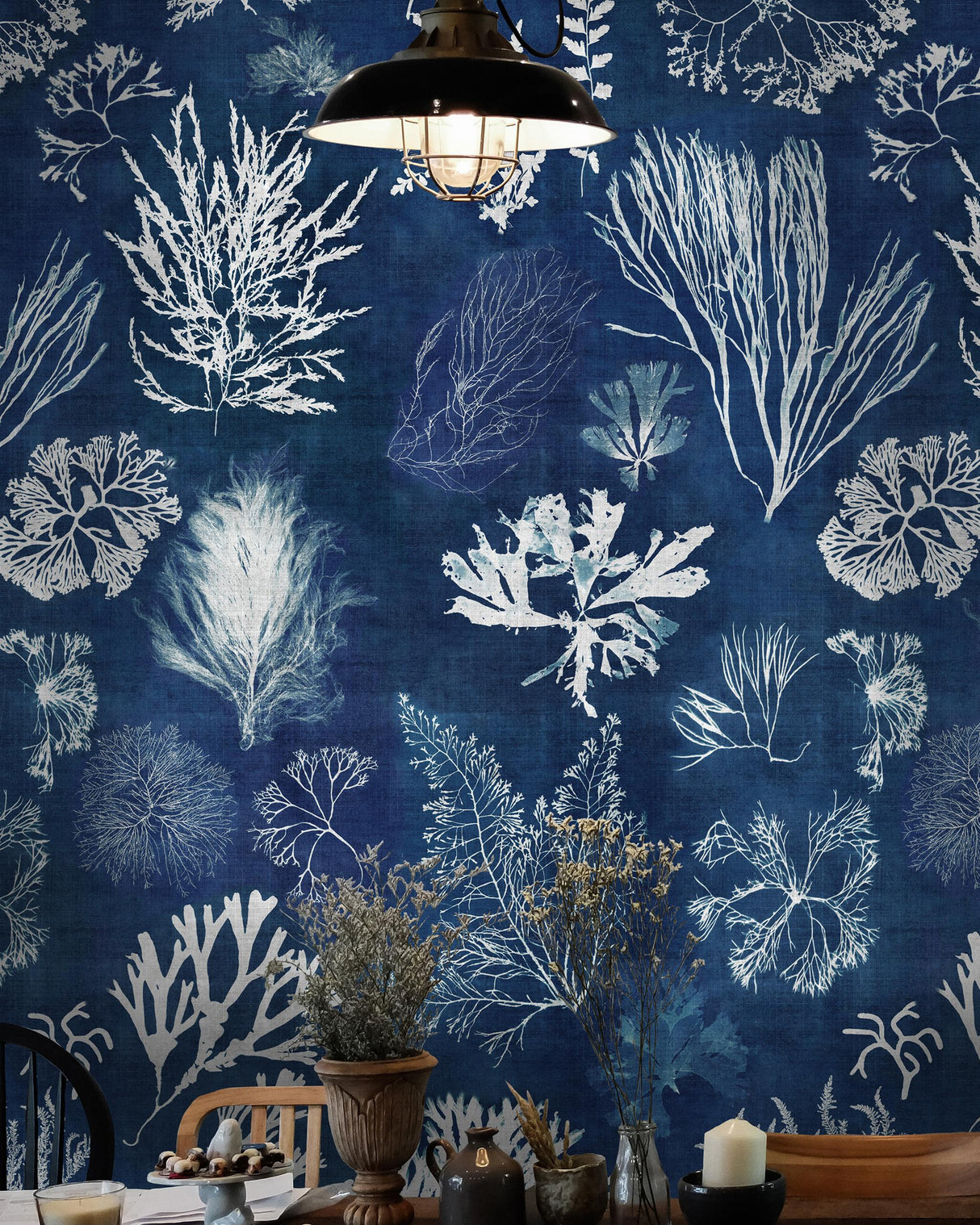 MindTheGap ALGAE Navy Blue ATOLL Wallpaper